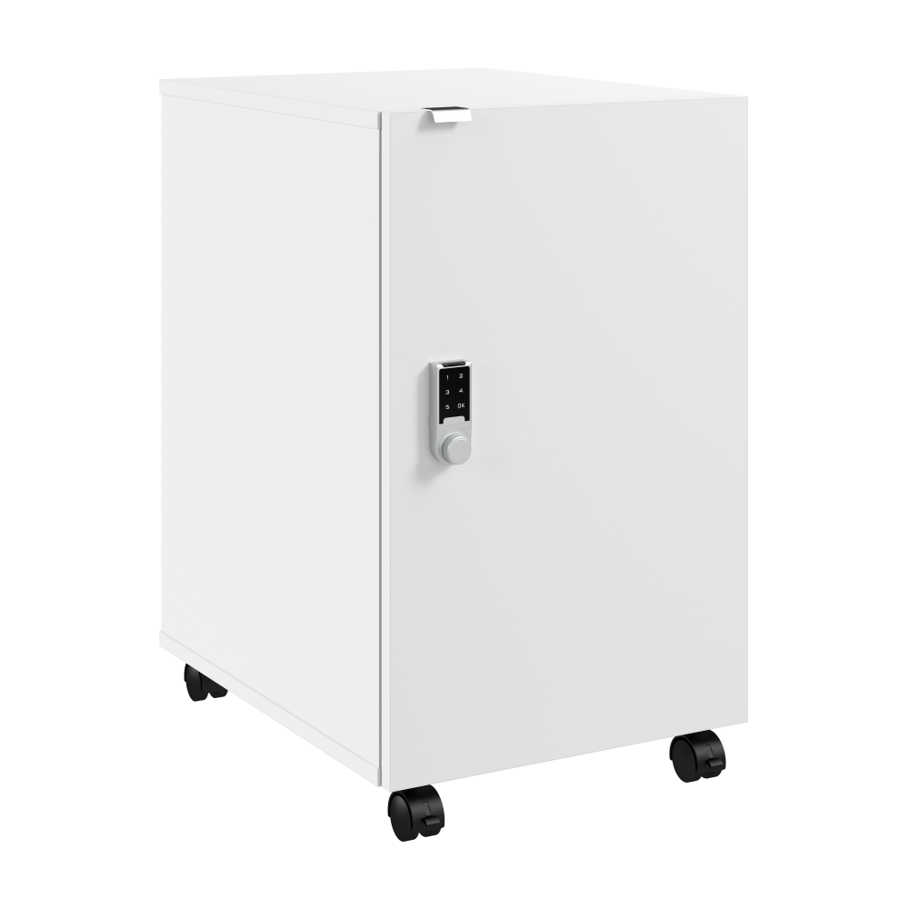 Shop Bush Business Furniture Assure Mobile File Cabinet with Drawer, Door, and Keypad Lock, Image 01, AUS116WHSU, #color_white