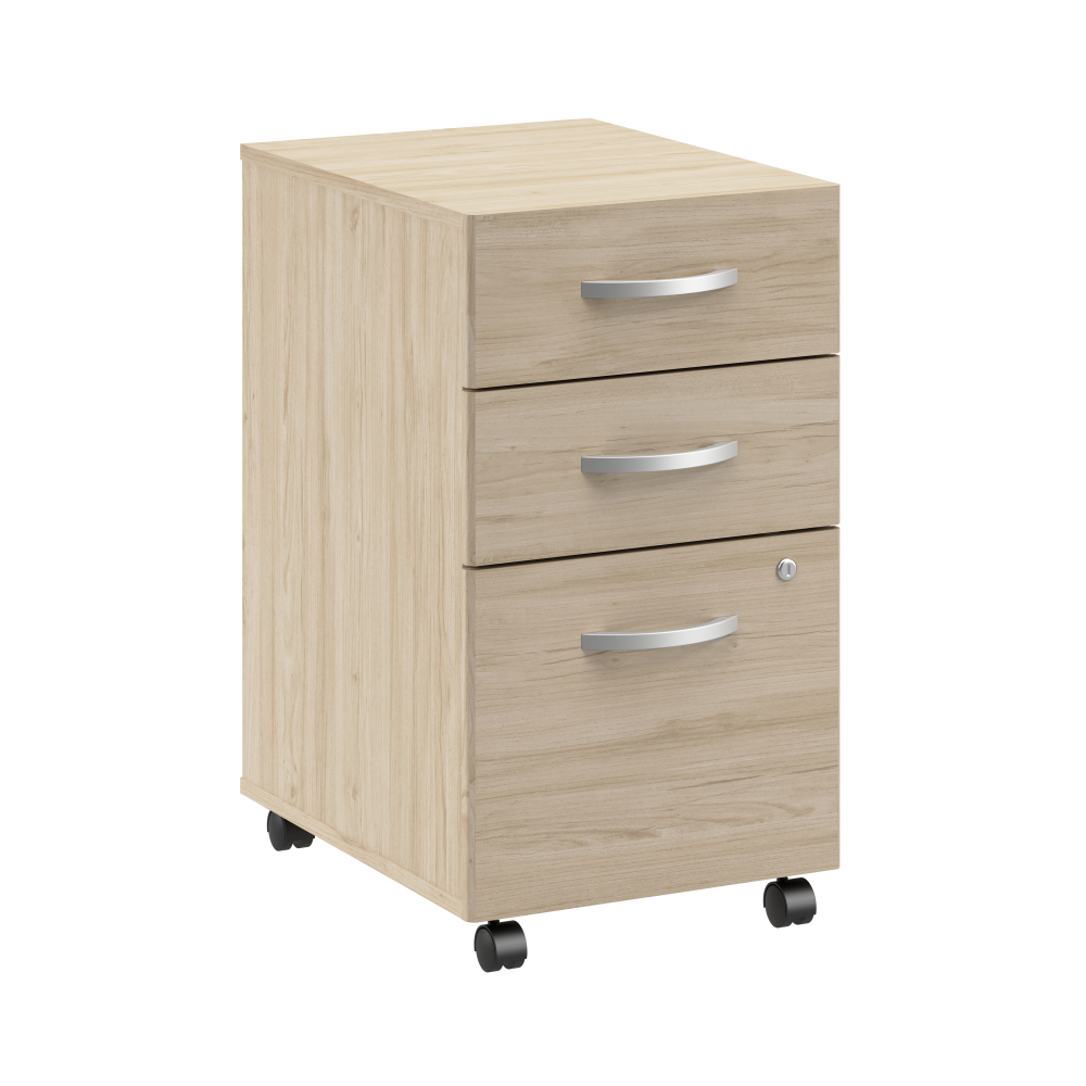 Shop Bush Business Furniture Arrive 3 Drawer Mobile File Cabinet - Assembled, Image 01, ARF116NE-Z, #color_natural elm