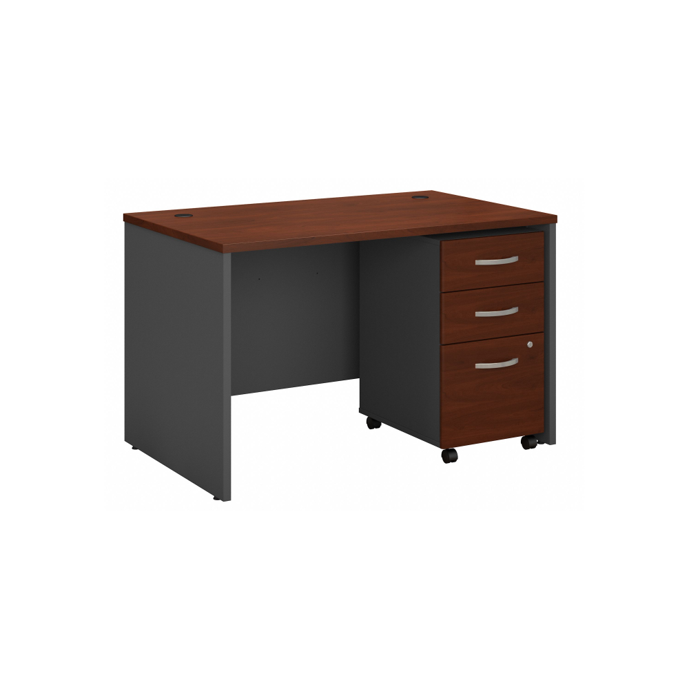 Shop Bush Business Furniture Series C 48W x 30D Office Desk with Mobile File Cabinet, Image 01, SRC048HCSU, #color_hansen cherry