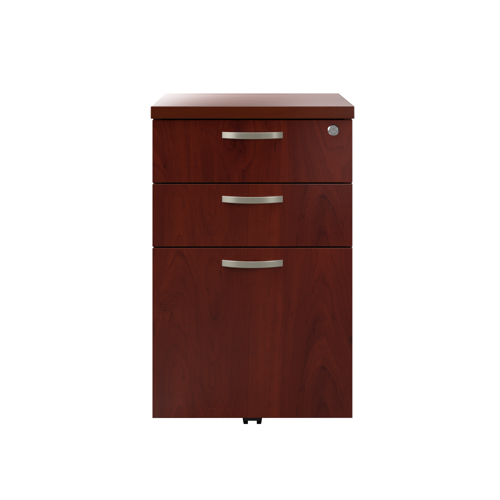 Shop Bush Business Furniture Office in an Hour 3 Drawer Mobile File Cabinet, Image 03, WC36453-03, #color_hansen cherry
