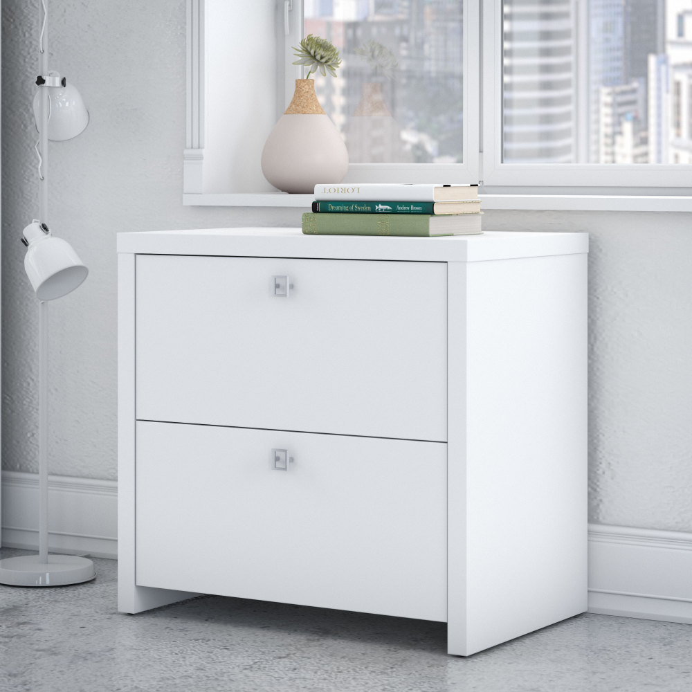 Shop Bush Business Furniture Echo 2 Drawer Lateral File Cabinet, Image 02, KI60102-03, #color_pure white