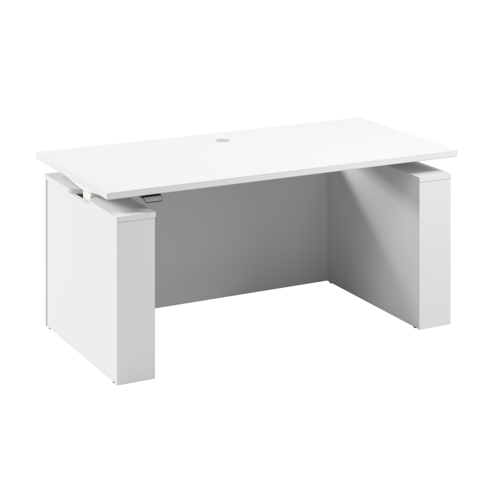 Shop Bush Business Furniture Stratus 60W x 30D Electric Height Adjustable Standing Desk with Modesty Panel, Image 01, SUT003WH, #color_white
