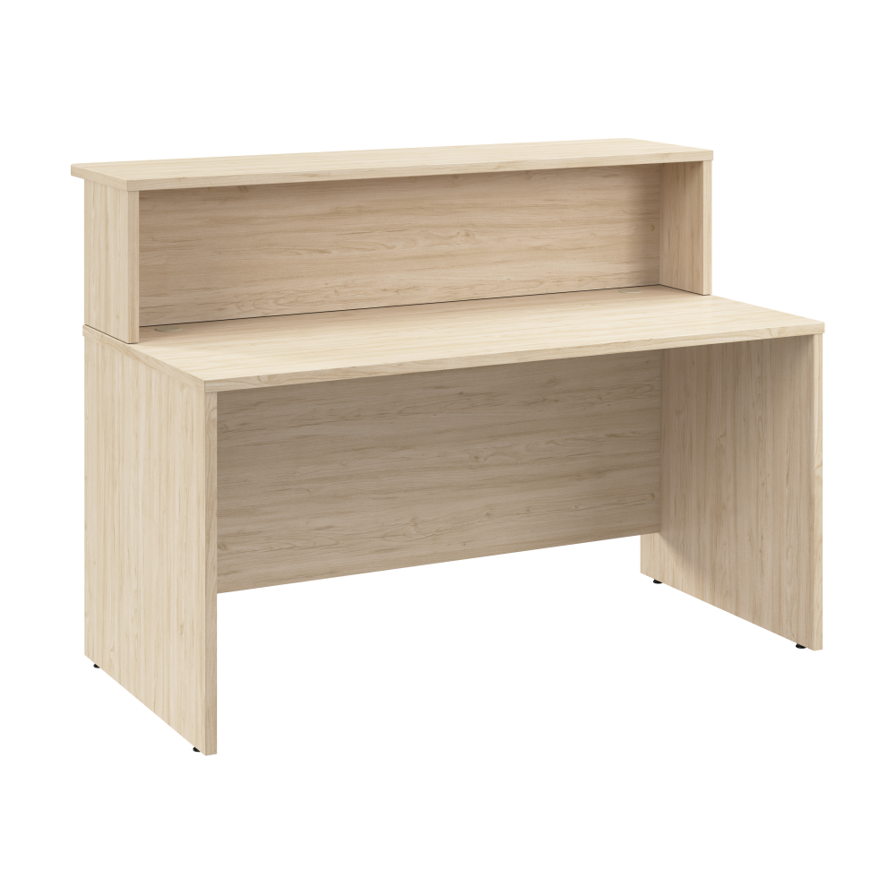 Shop Bush Business Furniture Arrive 60W x 30D Reception Desk with Shelf, Image 01, ARV001NE, #color_natural elm
