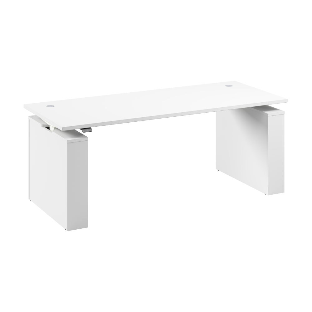 Shop Bush Business Furniture Stratus 72W x 30D Electric Height Adjustable Standing Desk, Image 01, SUT002WH, #color_white