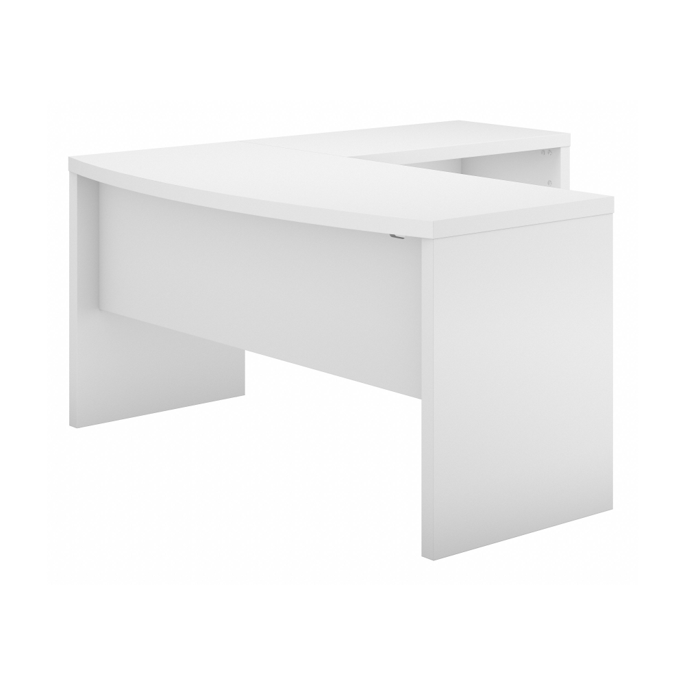 Shop Bush Business Furniture Echo L Shaped Bow Front Desk, Image 01, ECH025PW, #color_pure white