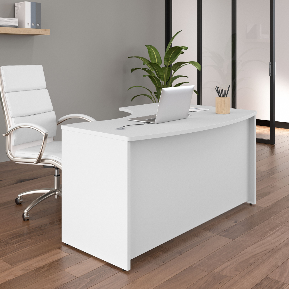 Shop Bush Business Furniture Studio C 60W x 43D Left Hand L-Bow Desk Shell, Image 02, SCD660WH, #color_white