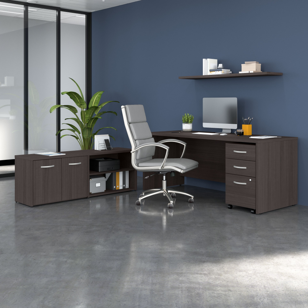 Shop Bush Business Furniture Studio C 72W x 30D Office Desk with Storage Return and Mobile File Cabinet, Image 02, STC048SGSU, #color_storm gray