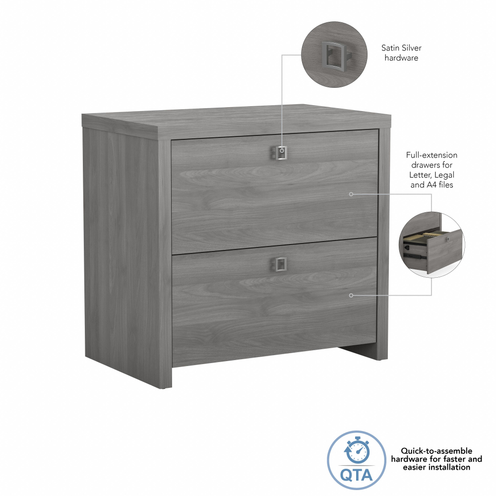 Shop Bush Business Furniture Echo 2 Drawer Lateral File Cabinet, Image 06, KI60402-03, #color_modern gray