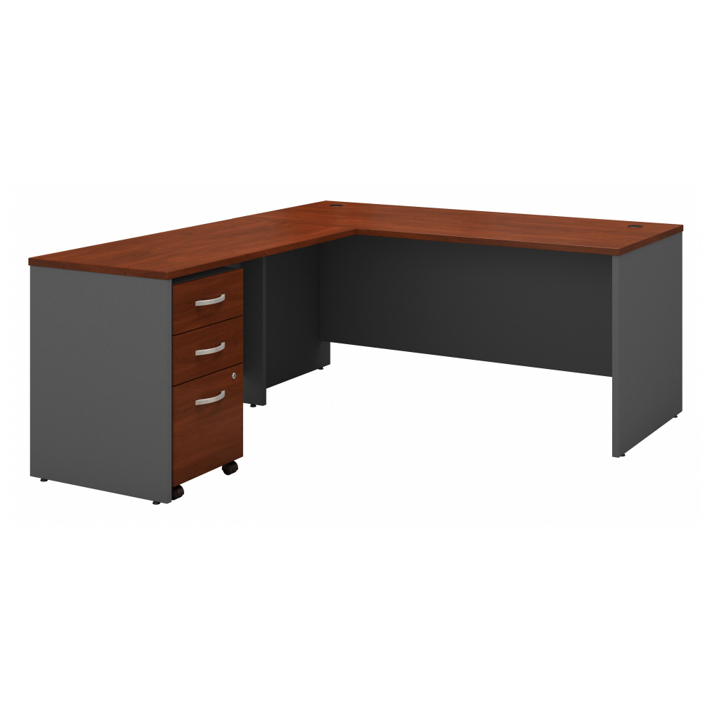Shop Bush Business Furniture Series C 66W L Shaped Desk with 48W Return and Mobile File Cabinet, Image 01, SRC083HCSU, #color_hansen cherry/graphite gray