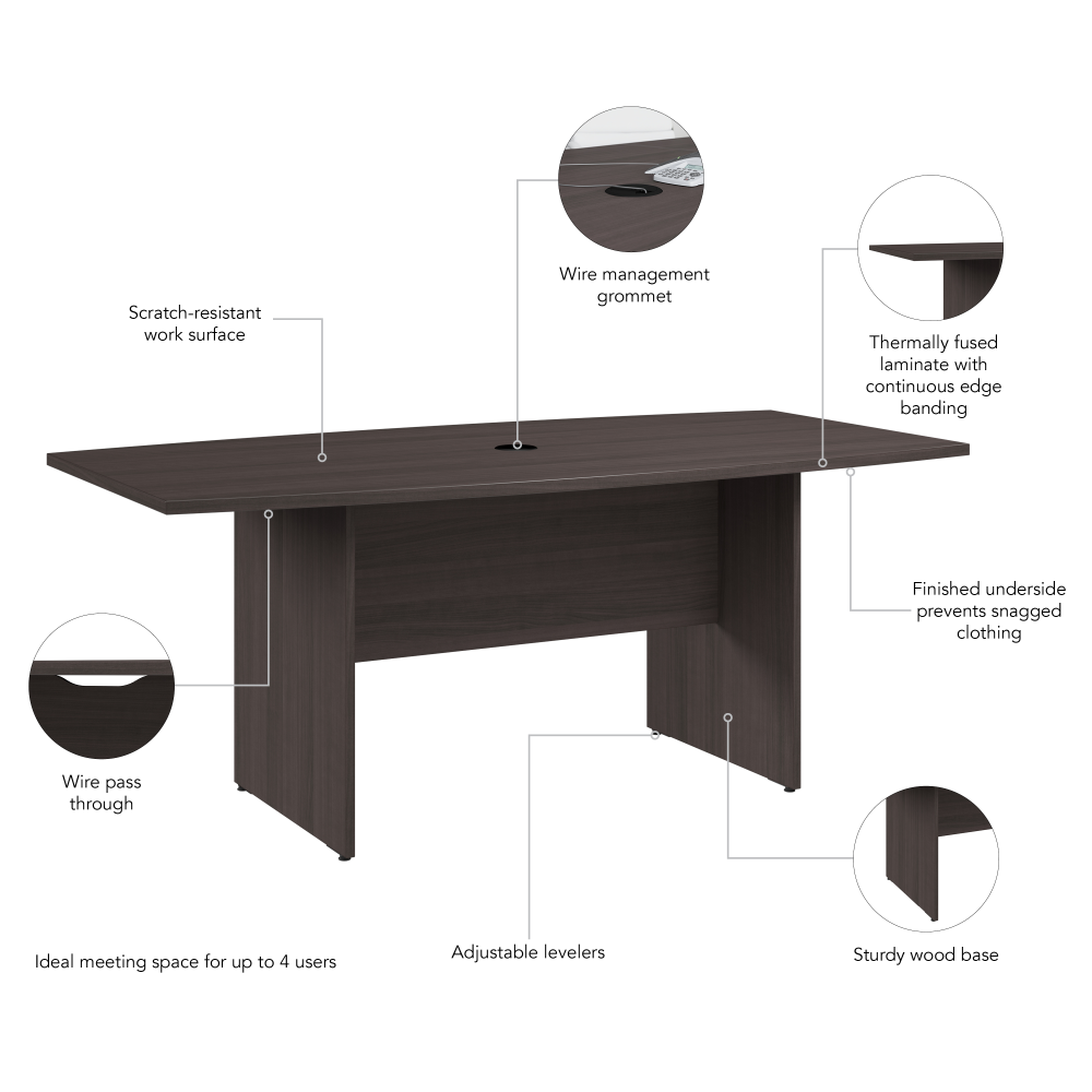 Bush Business Furniture 72-inch Office Conference Table with