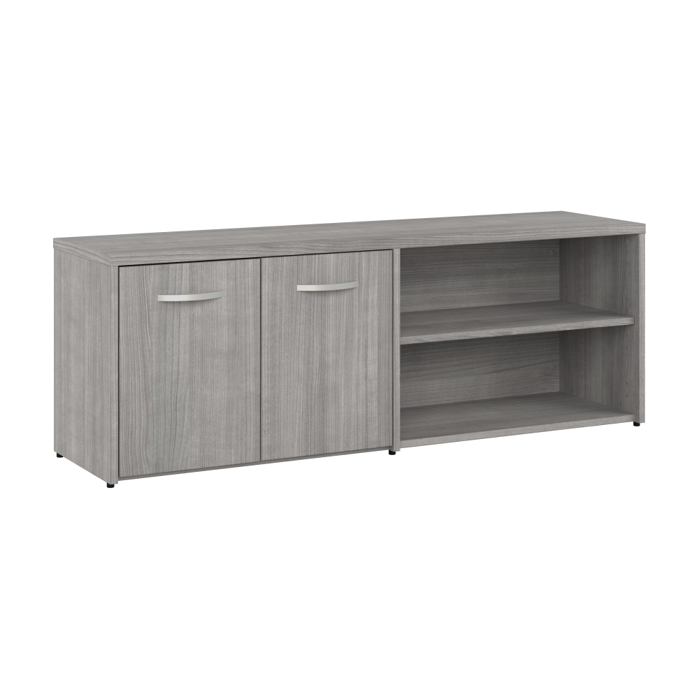 Shop Bush Business Furniture Studio A Low Storage Cabinet with Doors and Shelves, Image 01, SDS160PG-Z, #color_platinum gray