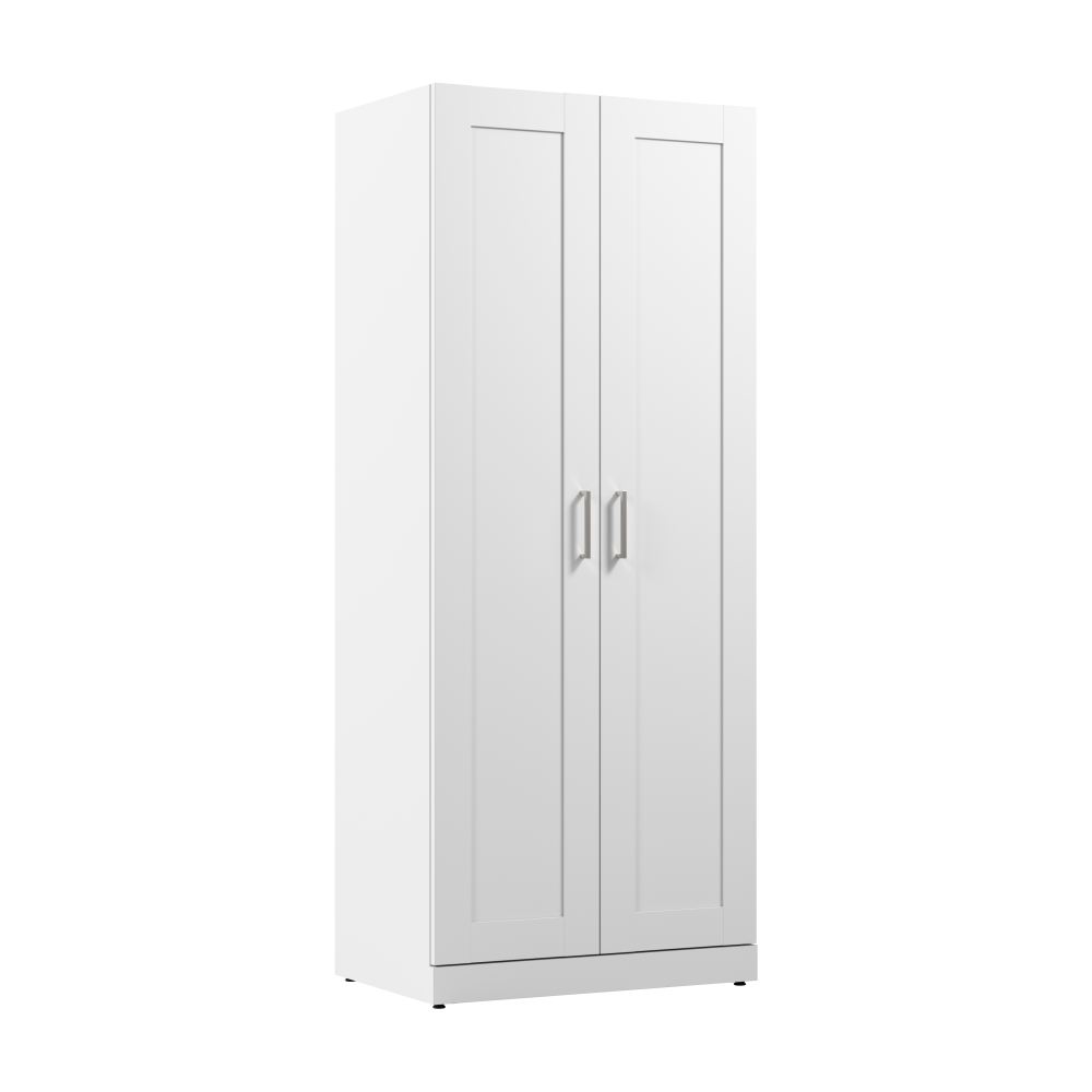 Shop Bush Business Furniture Hampton Heights 30W Tall Storage Cabinet with Doors and Shelves, Image 01, HHS630WH-Z, #color_white