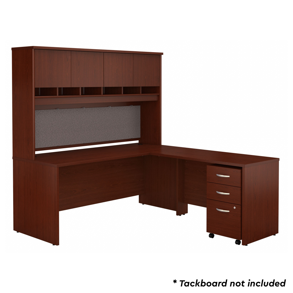Shop Bush Business Furniture Series C 72W L Shaped Desk with Hutch and Mobile File Cabinet, Image 03, SRC0018MASU, #color_mahogany
