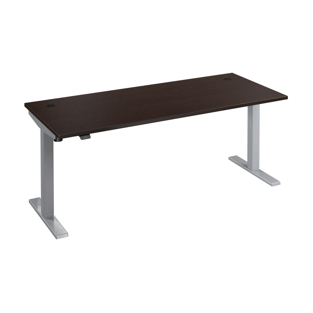 Shop Bush Business Furniture Move 40 Series 72W x 30D Electric Height Adjustable Standing Desk, Image 01, M4S7230MRSK, #color_mocha cherry/cool gray metallic