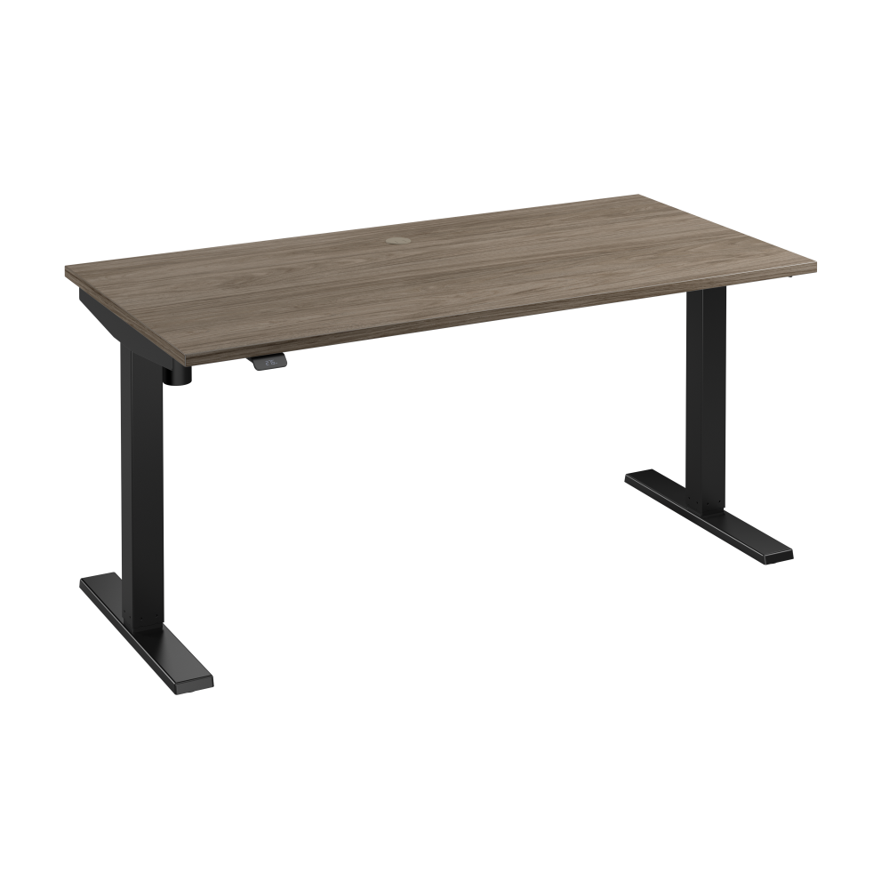 Shop Bush Business Furniture Move 40 Series 60W x 30D Electric Height Adjustable Standing Desk, Image 01, M4S6030MHBK, #color_modern hickory/black powder coat