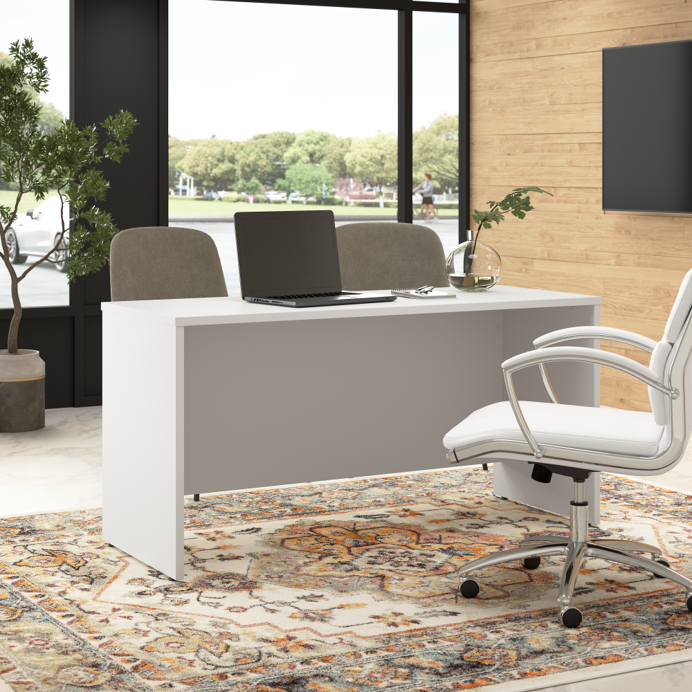 Shop Bush Business Furniture Hampton Heights 60W x 24D Credenza Desk, Image 02, HHD260WH-Z, #color_white