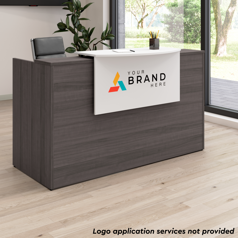 Shop Bush Business Furniture Arrive 72W x 30D Reception Desk with Counter and Mobile File Cabinet, Image 04, ARV008SG, #color_storm gray
