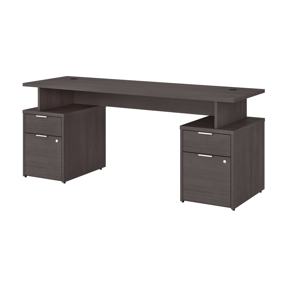 Shop Bush Business Furniture Jamestown 72W Desk with 4 Drawers, Image 01, JTN005SGSU, #color_storm gray