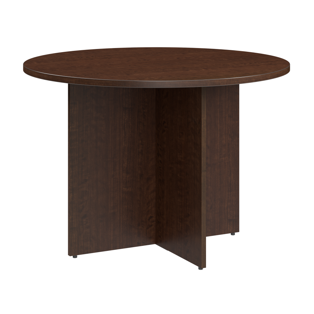 Shop Bush Business Furniture 42-inch Round Conference Table with Wood Base, Image 01, 99TB42RMR, #color_mocha cherry