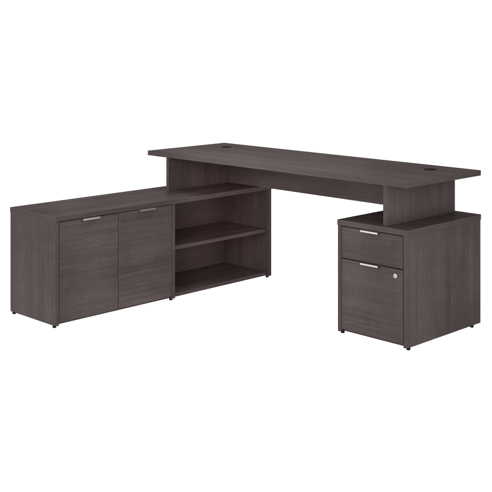 Shop Bush Business Furniture Jamestown 72W L Shaped Desk with Drawers, Image 01, JTN009SGSU, #color_storm gray