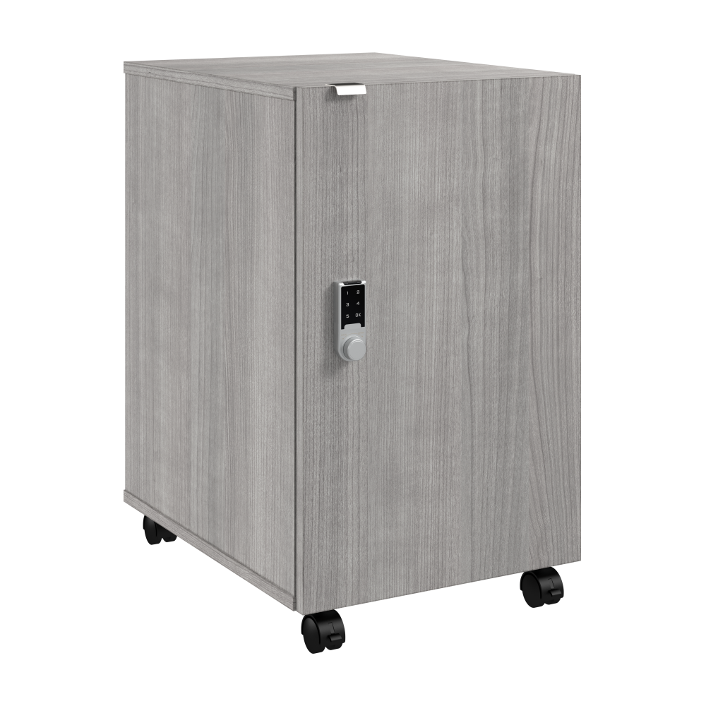 Shop Bush Business Furniture Assure Mobile File Cabinet with Drawer, Door, and Keypad Lock, Image 01, AUS116PGSU, #color_platinum gray