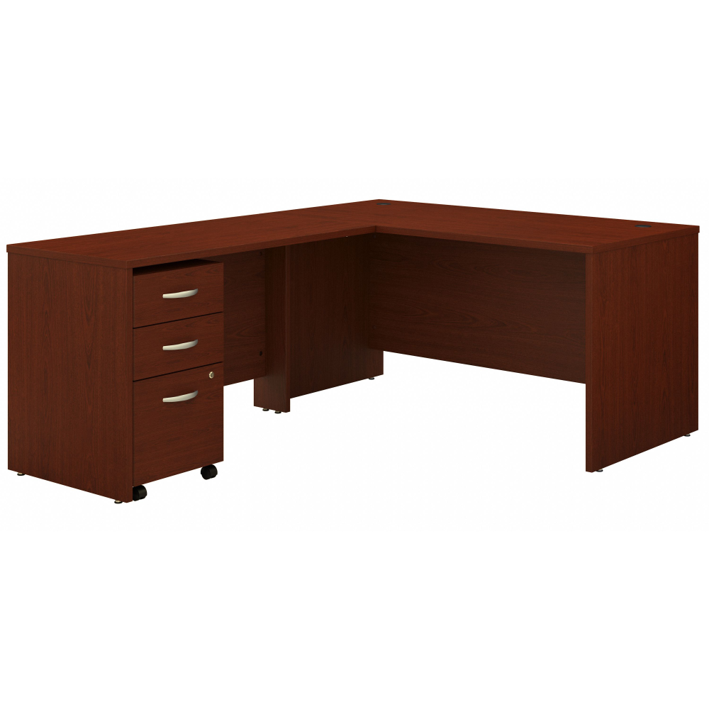 Shop Bush Business Furniture Series C 60W L Shaped Desk with 3 Drawer Mobile File Cabinet, Image 01, SRC146MASU, #color_mahogany