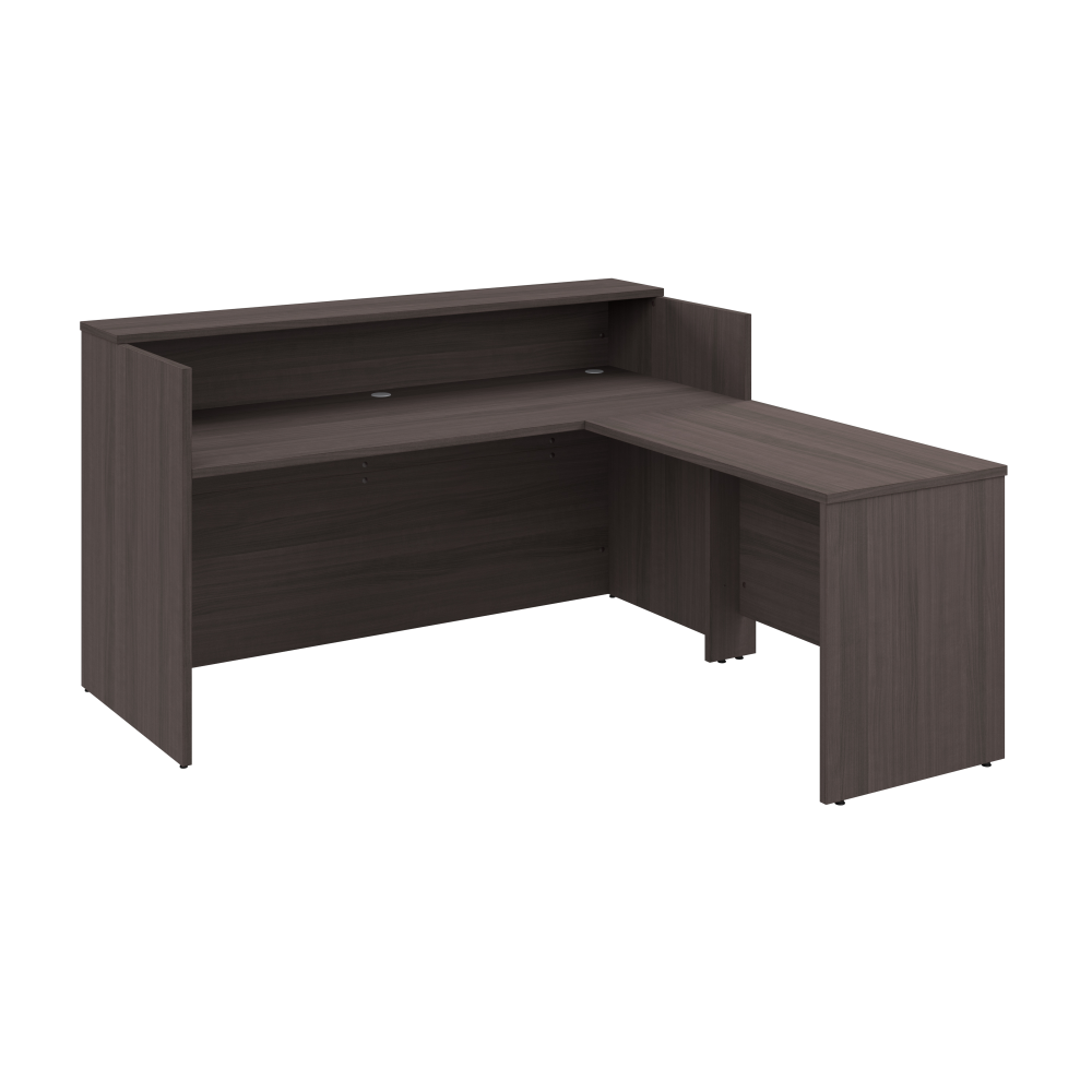 Shop Bush Business Furniture Arrive 72W x 72D L Shaped Reception Desk with Shelf, Image 01, ARV006SG, #color_storm gray