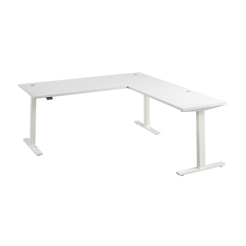 Shop Bush Business Furniture Move 60 Series 72W Height Adjustable L Shaped Standing Desk, Image 01, M6SL7278WHWK, #color_white/white powder coat