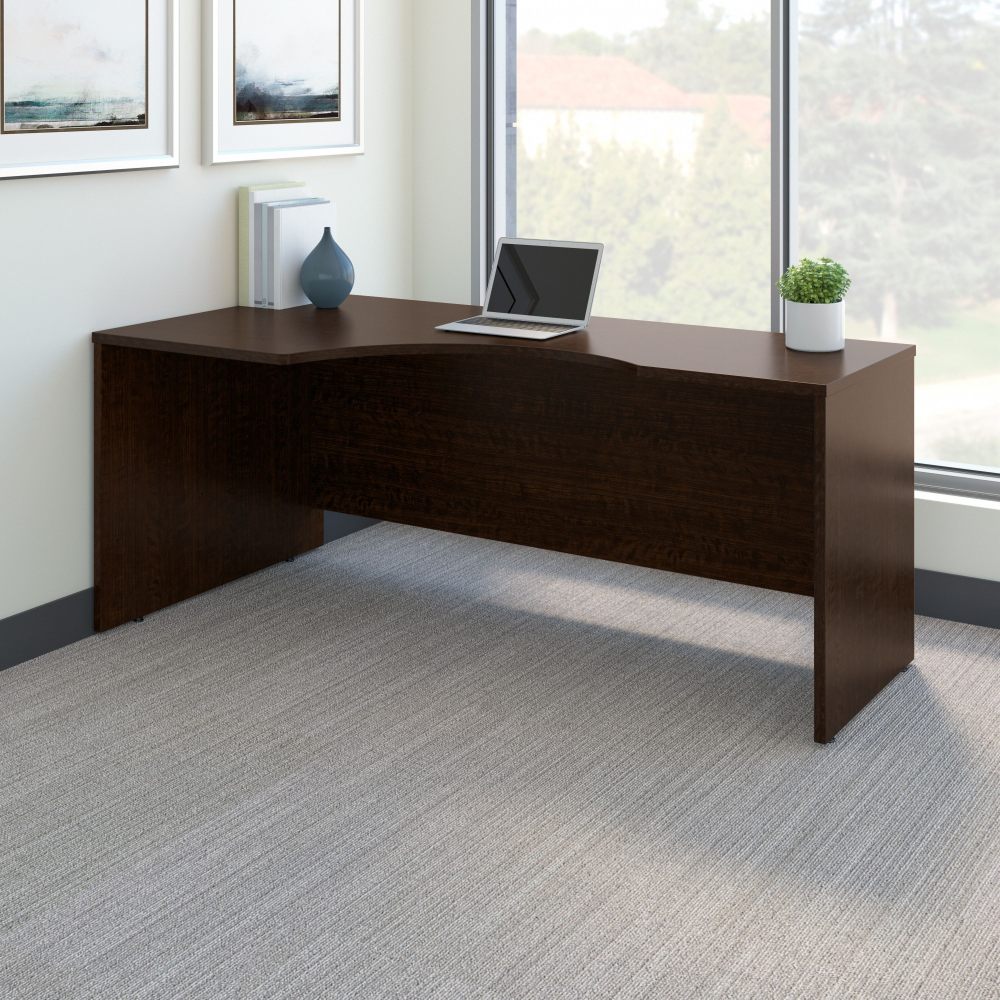 Shop Bush Business Furniture Series C 72W Left Handed Corner Desk, Image 02, WC12932, #color_mocha cherry