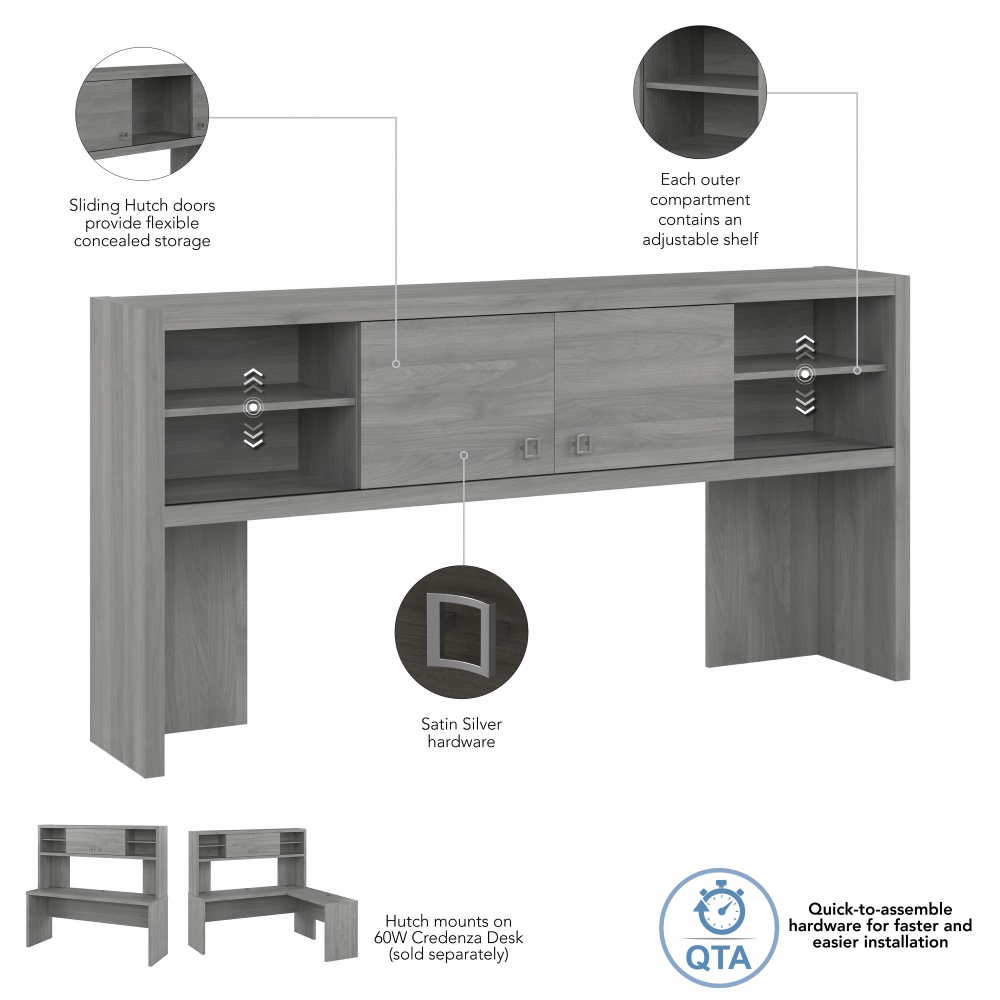 Shop Bush Business Furniture Echo 72W Desk Hutch, Image 08, KI60411-03, #color_modern gray