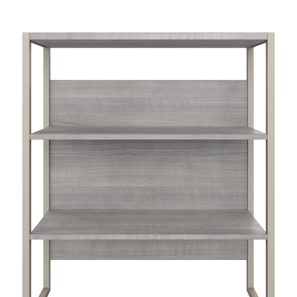 Shop Bush Business Furniture Hybrid 2 Drawer Lateral File Cabinet with Shelves, Image 03, HYB018PGSU, #color_platinum gray