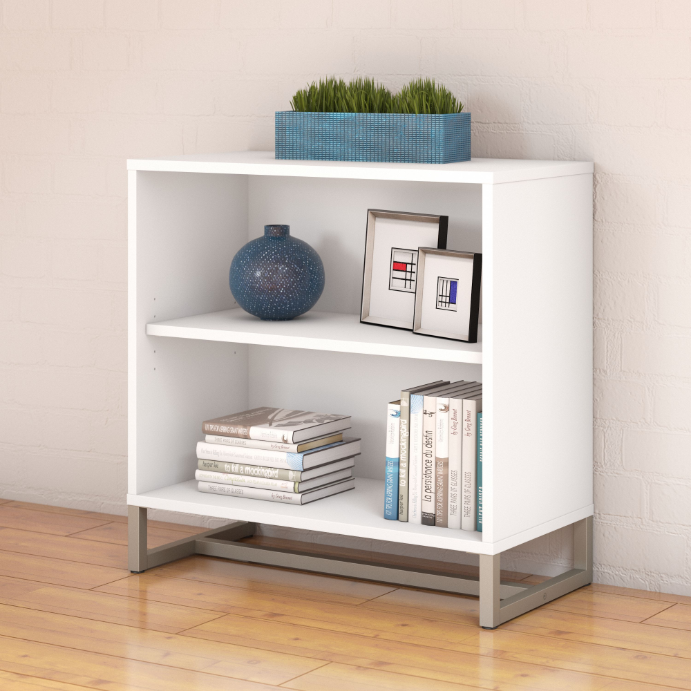 Shop Bush Business Furniture Method 2 Shelf Bookcase Cabinet, Image 02, KI70205, #color_white