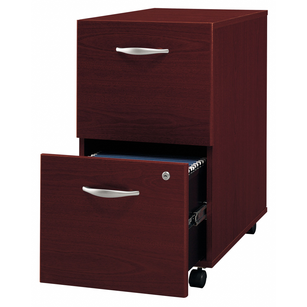 Shop Bush Business Furniture Series C 2 Drawer Mobile File Cabinet - Assembled, Image 03, WC36752SU, #color_mahogany