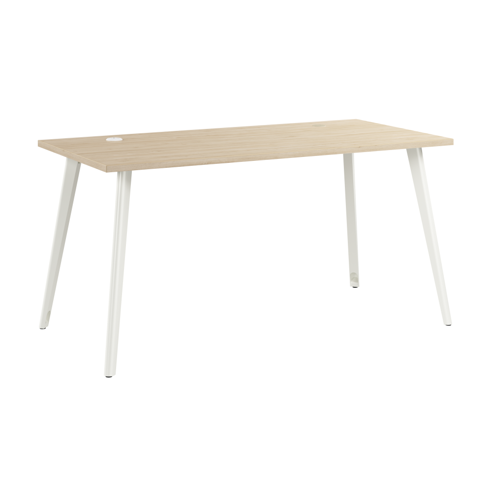 Shop Bush Business Furniture Vista 60W x 30D Computer Desk with Splayed Metal Legs, Image 01, VSD160NE, #color_natural elm