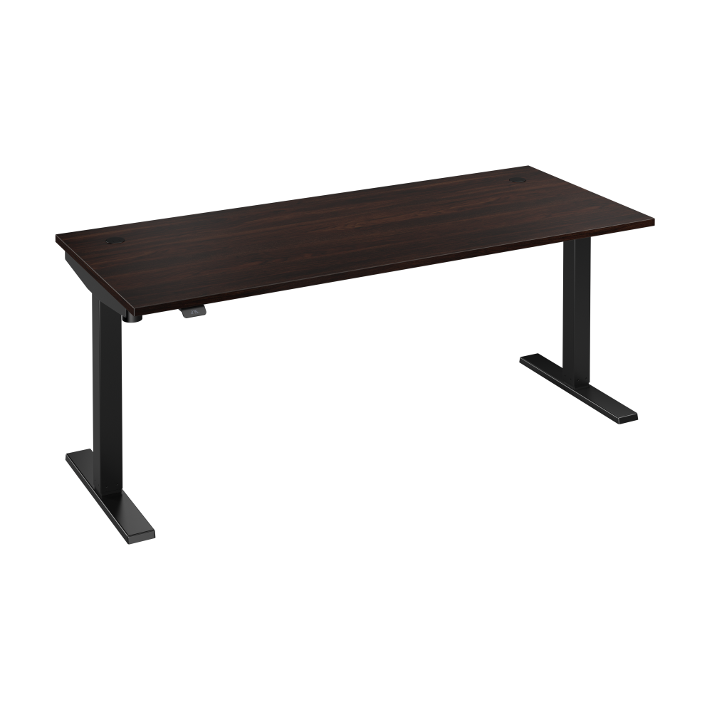 Shop Bush Business Furniture Move 40 Series 72W x 30D Electric Height Adjustable Standing Desk, Image 01, M4S7230BWBK, #color_black walnut/black powder coat