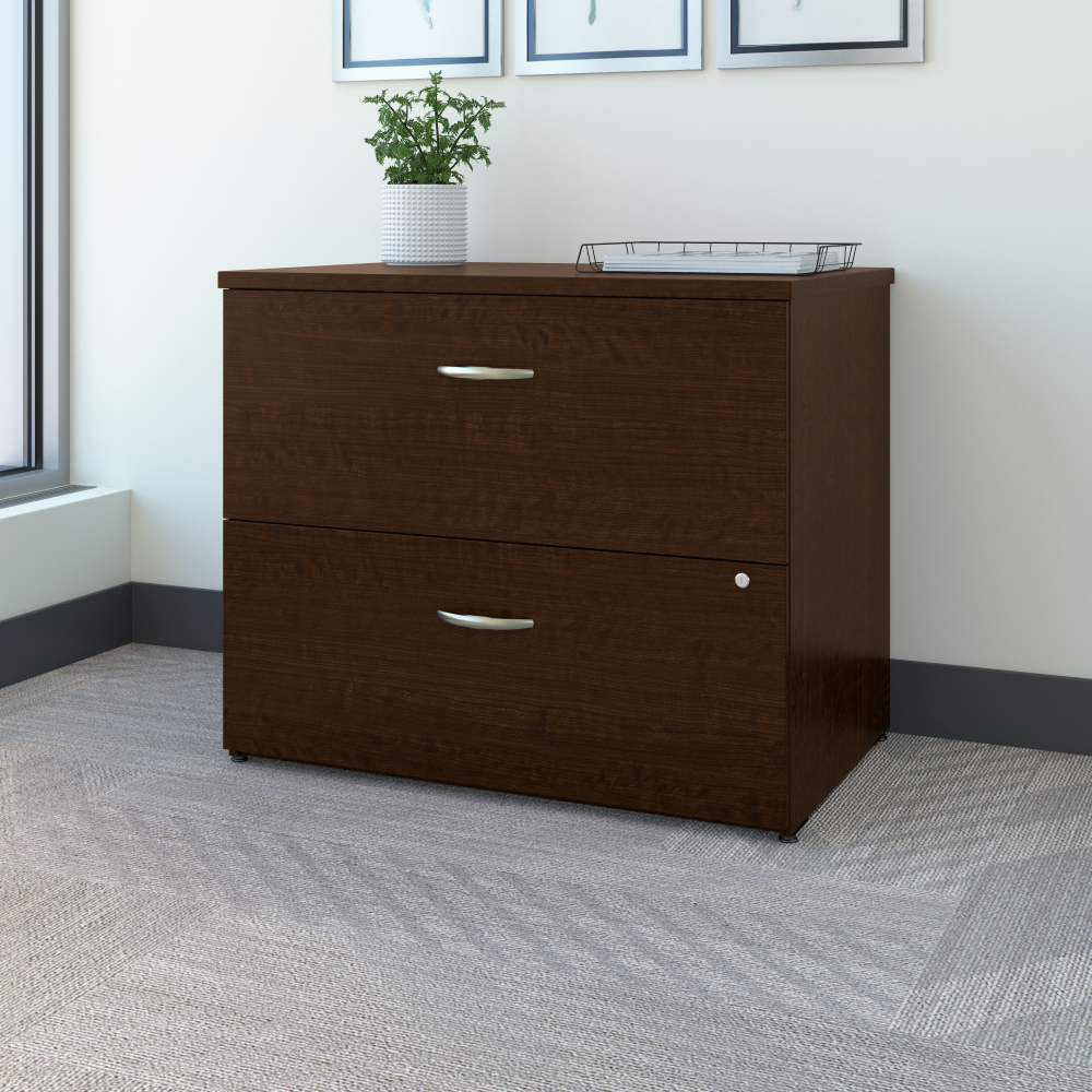 Shop Bush Business Furniture Easy Office Lateral File Cabinet, Image 02, EO101MRSU, #color_mocha cherry