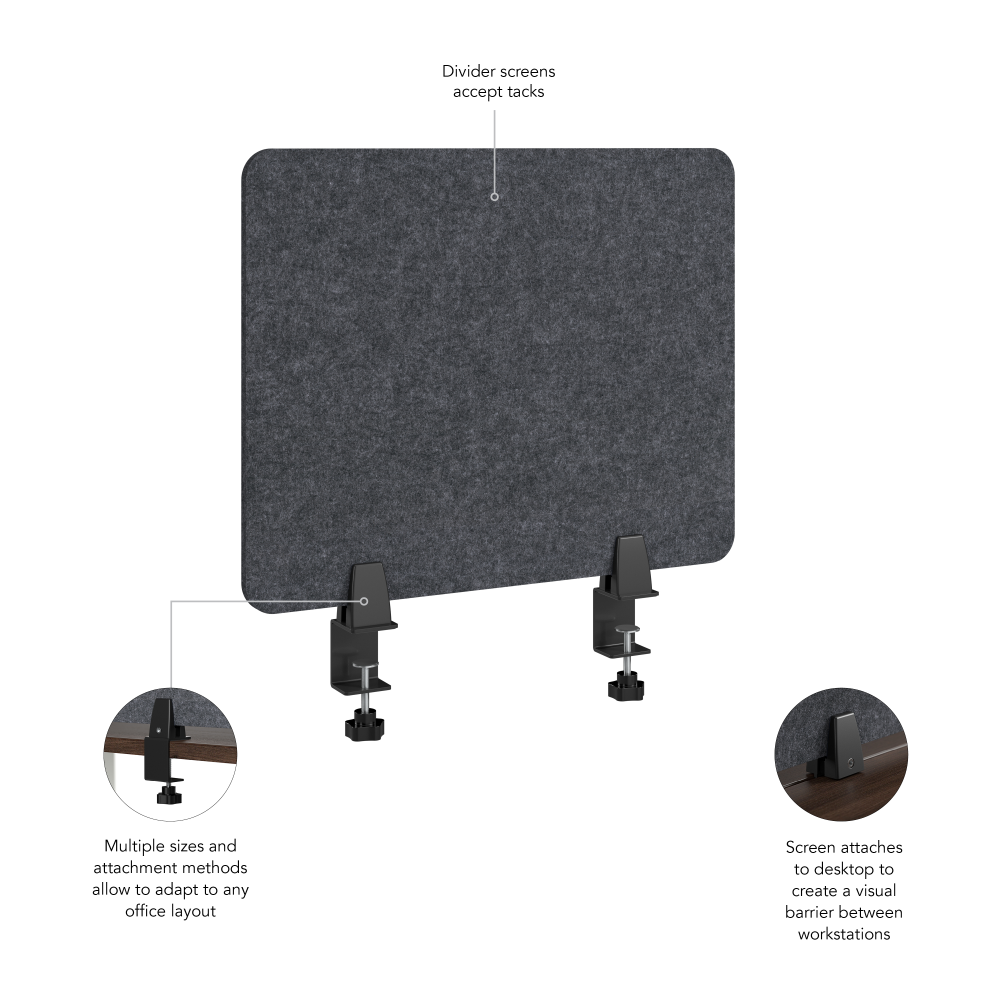 Shop Bush Business Furniture 22W Desktop Privacy Screen, Image 07, PSP122CL-03, #color_cool charcoal