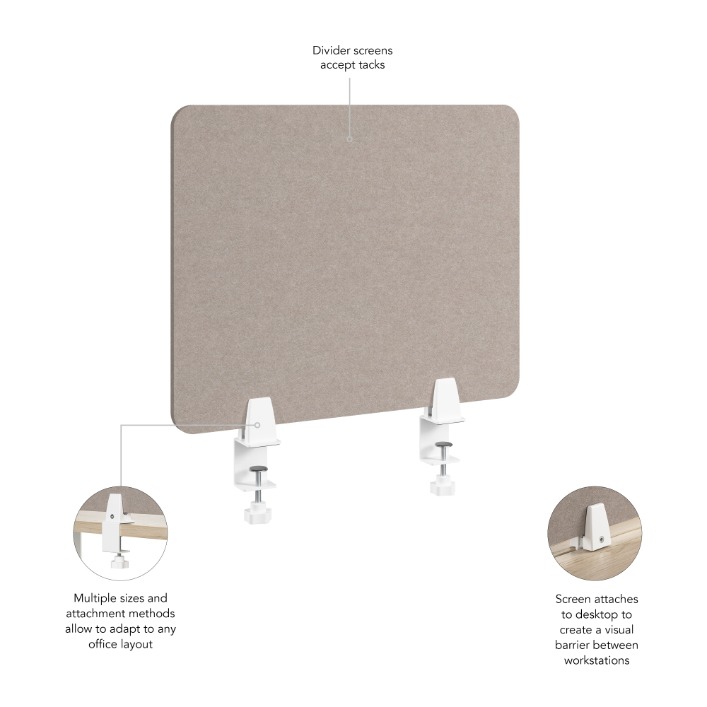 Shop Bush Business Furniture 22W Desktop Privacy Screen, Image 07, PSP122WB-03, #color_warm beige