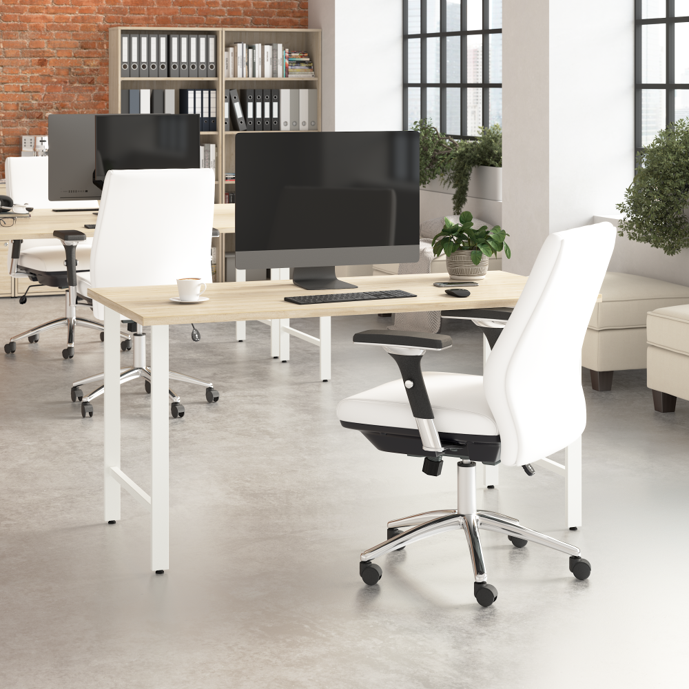 Shop Bush Business Furniture Hustle 60W x 30D Computer Desk with Metal Legs, Image 02, HUD160NE, #color_natural elm