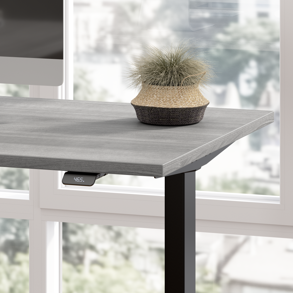 Shop Bush Business Furniture Move 40 Series 72W x 30D Electric Height Adjustable Standing Desk, Image 04, M4S7230PGBK, #color_platinum gray/black powder coat