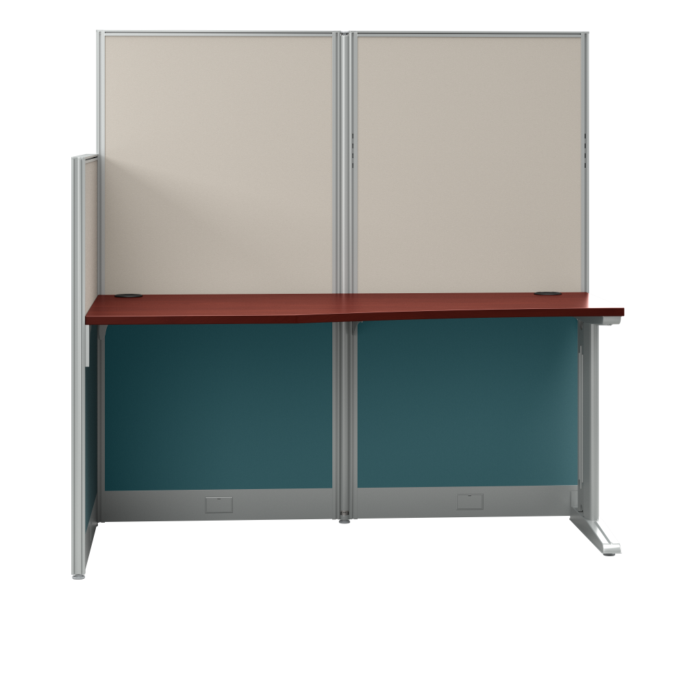 Shop Bush Business Furniture Office in an Hour 65W x 33D Straight Cubicle Desk, Image 03, WC36492-03K, #color_hansen cherry