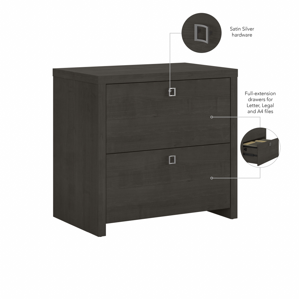 Shop Bush Business Furniture Echo 2 Drawer Lateral File Cabinet, Image 08, KI60302-03, #color_charcoal maple