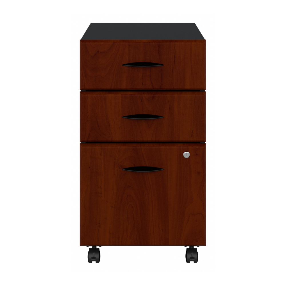 Shop Bush Business Furniture Series A 3 Drawer Mobile File Cabinet, Image 03, WC94453PSU, #color_hansen cherry/galaxy