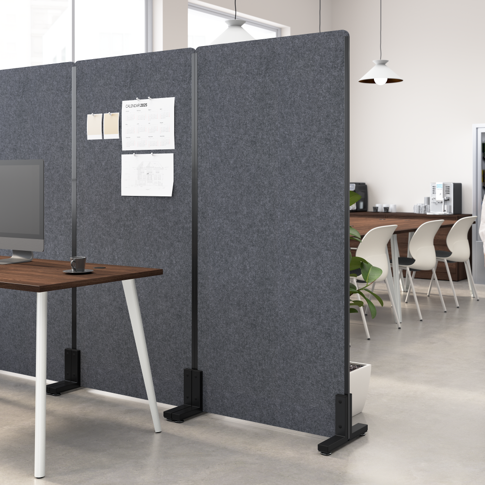 Shop Bush Business Furniture 34W x 72H Freestanding Privacy Screen, Image 02, PSP234CL-03, #color_cool charcoal