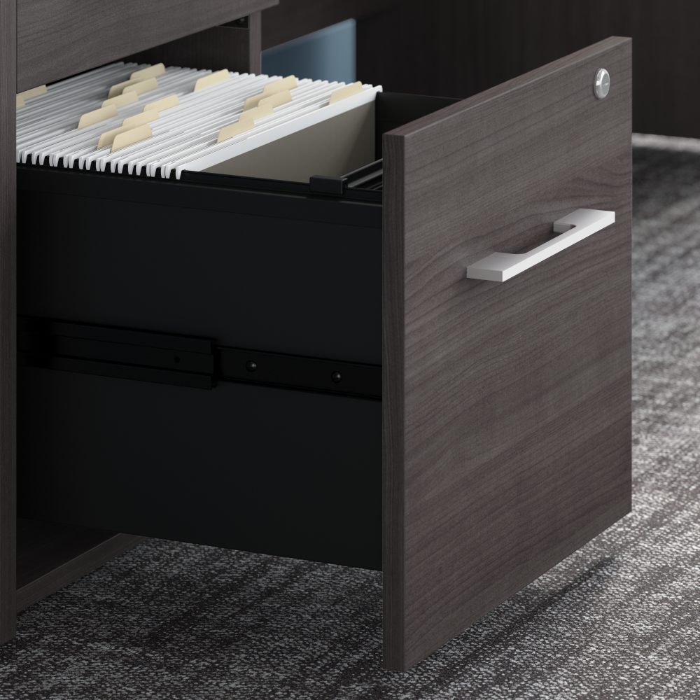 Shop Bush Business Furniture Office 500 72W Height Adjustable U Shaped Executive Desk with Drawers, Image 04, OF5005SGSU, #color_storm gray