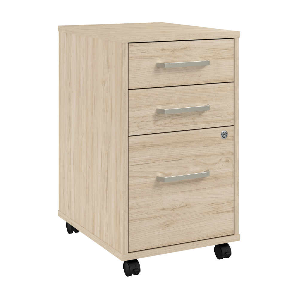 Shop Bush Business Furniture Vista 3 Drawer Mobile File Cabinet, Image 01, VSF116NESU, #color_natural elm