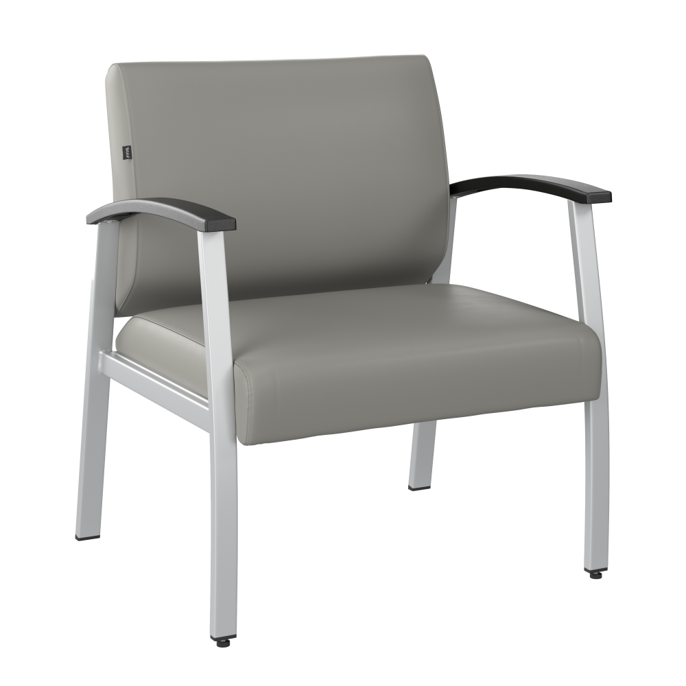 Shop Bush Business Furniture Arrive Bariatric Waiting Room Guest Chair with Arms, Image 01, CH3902GVL-03, #color_light gray vinyl
