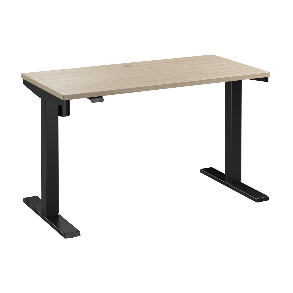Shop Bush Business Furniture Move 40 Series 48W x 24D Electric Height Adjustable Standing Desk, Image 01, M4S4824NEBK, #color_natural elm/black powder coat