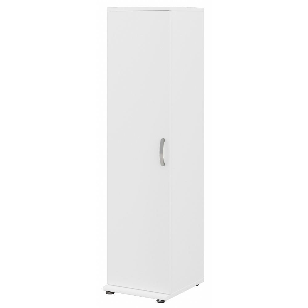 Shop Bush Business Furniture Universal Tall Narrow Storage Cabinet with Door and Shelves, Image 01, UNS116WH, #color_white