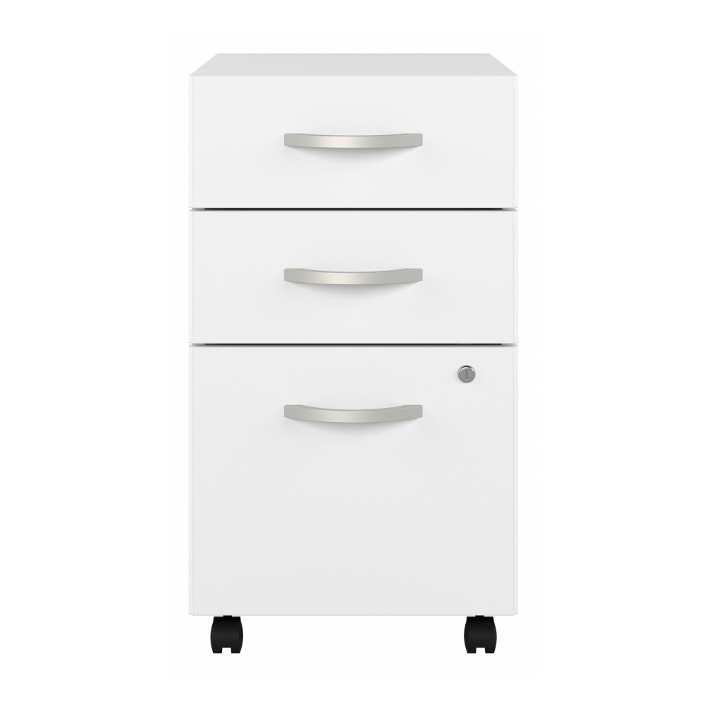 Shop Bush Business Furniture Studio C 3 Drawer Mobile File Cabinet, Image 03, SCF216WHSU, #color_white